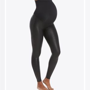 Spanx Maternity Mama Faux Leather Leggings